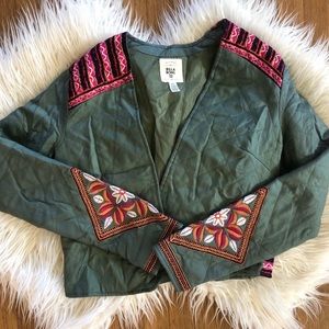 Billabong East of West Quilted Jacket Sz M